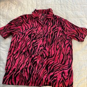 Vibrant Zebra Print Shirt